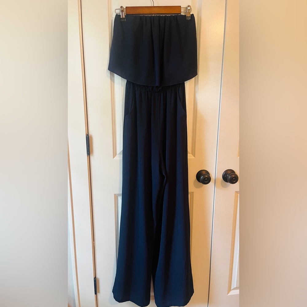 Summery Navy Strapless Jumpsuit!